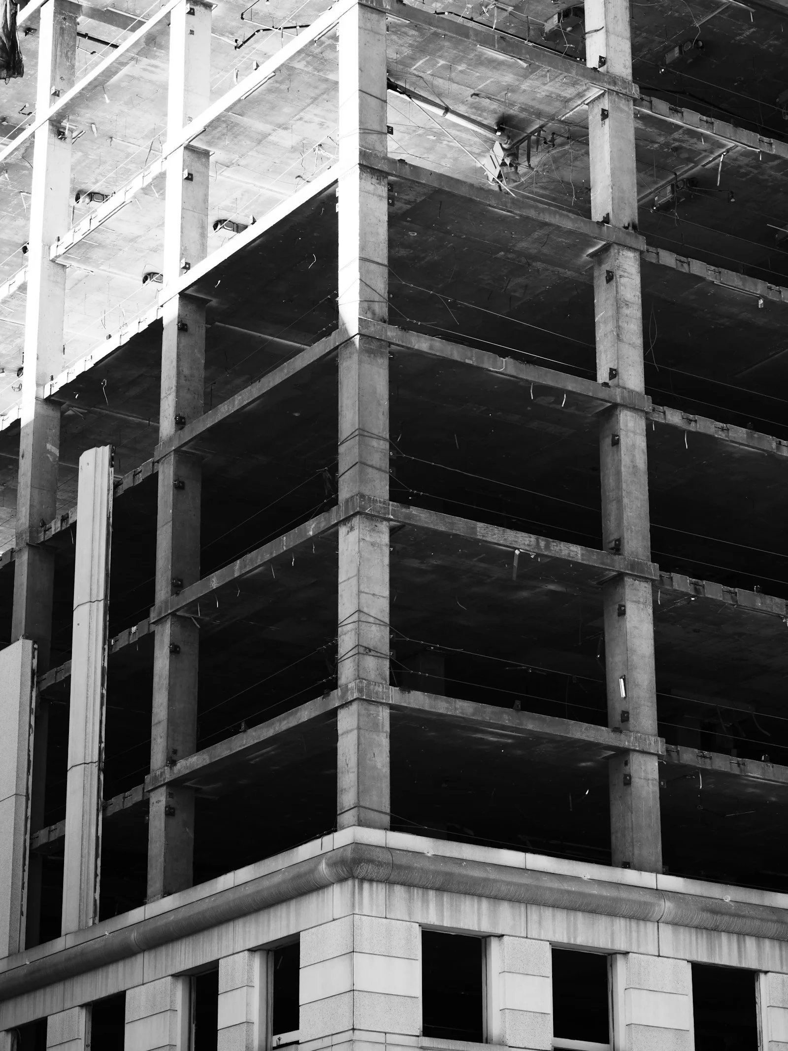 Estructura de concreto de un edificio en construcción, imagen ilustrativa